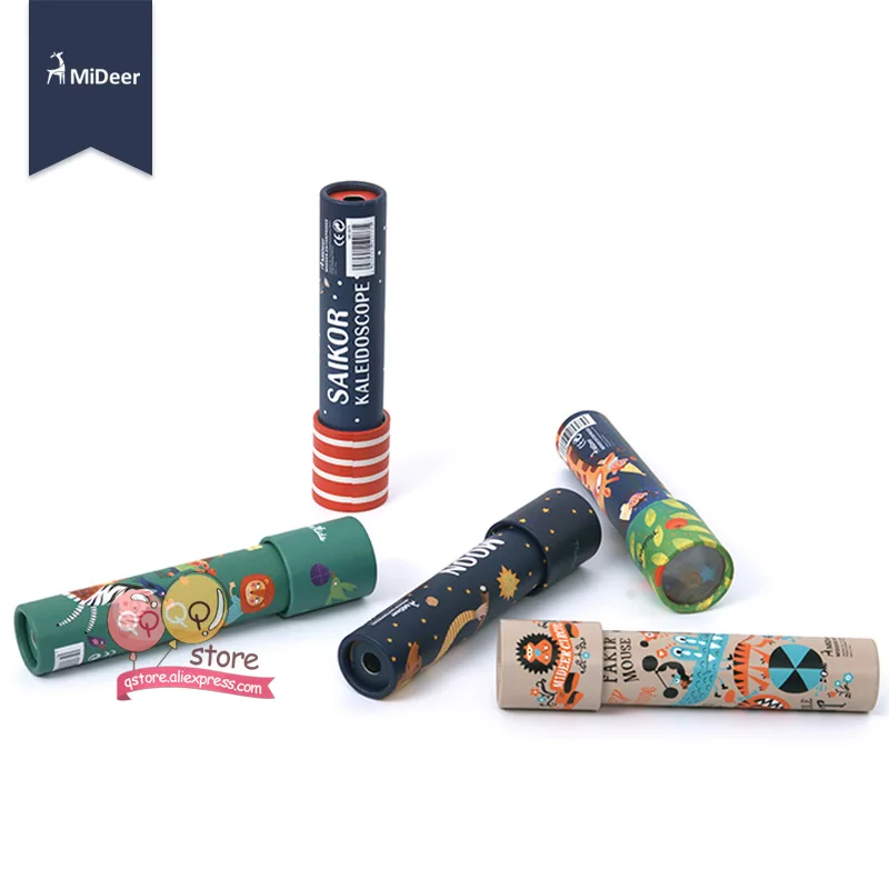 MiDeer Montessori Rotating Colorful Kaleidoscope Toy Lens Imaginative Cartoon Children Magic Classic Educational Toys for kids