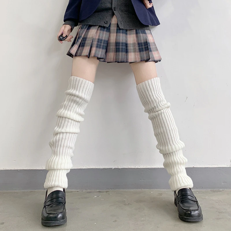 70 cm Japanische Lolita Süße Mädchen Wärmer Gestrickte Fuß Abdeckung Bein Warme Frauen Dünne Lange Winter Socke Cosplay Haufen Haufen_voghion.com