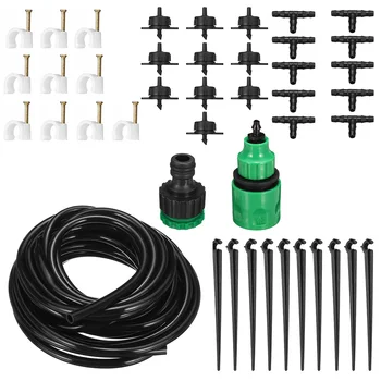 

5M Automatic Garden Watering System Kits Self Garden Irrigation Watering Kits Micro Drip Mist Spray Cooling System EU Plug