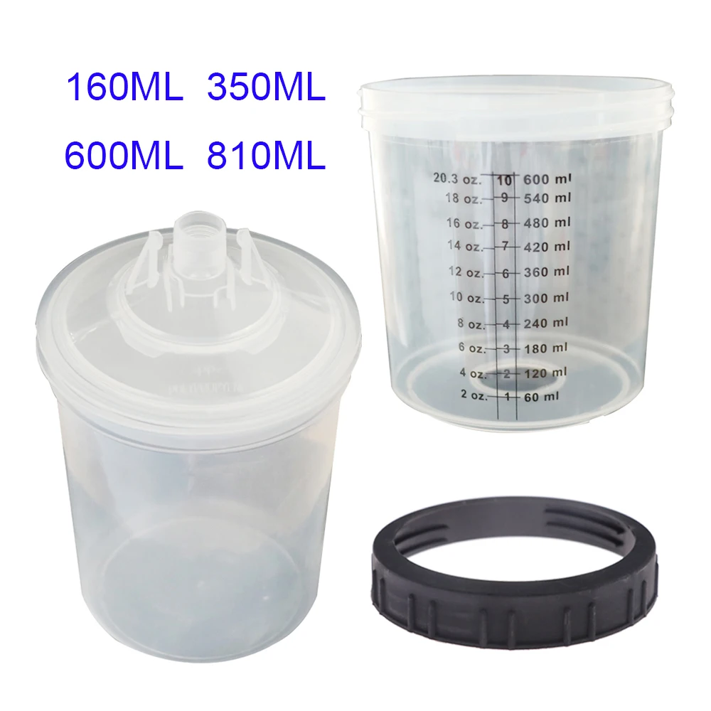 Spray Gun Paint Mixing Cup Quick Tank 160ML/350ML/600ML/810ML Disposable | Инструменты