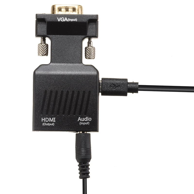  Full HD 1080P Audio Video Convertitore VGA Al Convertitore di HDMI con 3.5 millimetri Cavi Audio pe