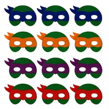 6/10/12pcs Ninja Turtle Masks Kids Eyes Masks Happy Birthday Party Supplies Favors Baby Shower Events Party Decoration Kids Gift