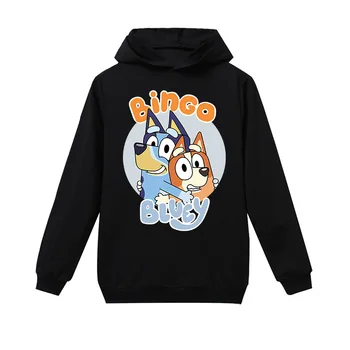 

bingo bluey 2020 Children Hooded sweatshirt Kids Cotton Cartoon T-shirts Boys Girls clothes Casual hoodies T-shirt 3-16years