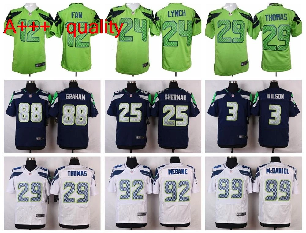 Stitiched, Seattle, lockett 16 Рихард Шерман, Kam канцлер, Рассел вилсонс, Jimmy Graham, Эрл Томас Сихокс Джерси