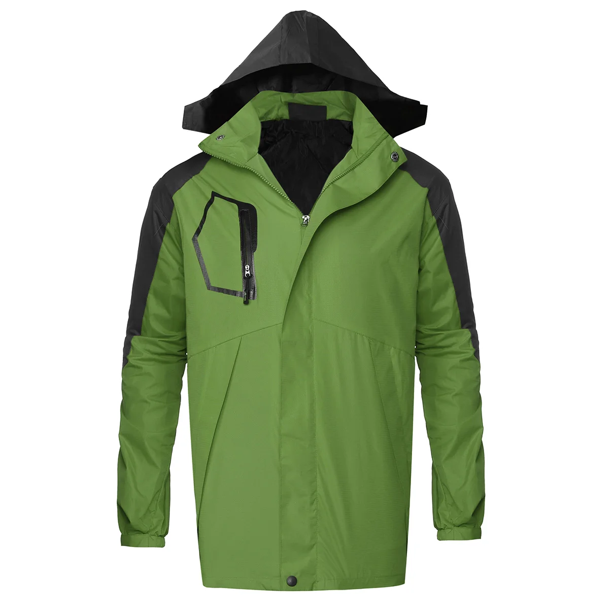 Лыжная теплая куртка для мужчин и женщин, водонепроницаемая зимняя куртка с флисовой подкладкой, пальто для сноуборда, ветрозащитная ткань, зимние теплые зимние костюмы - Цвет: Light green