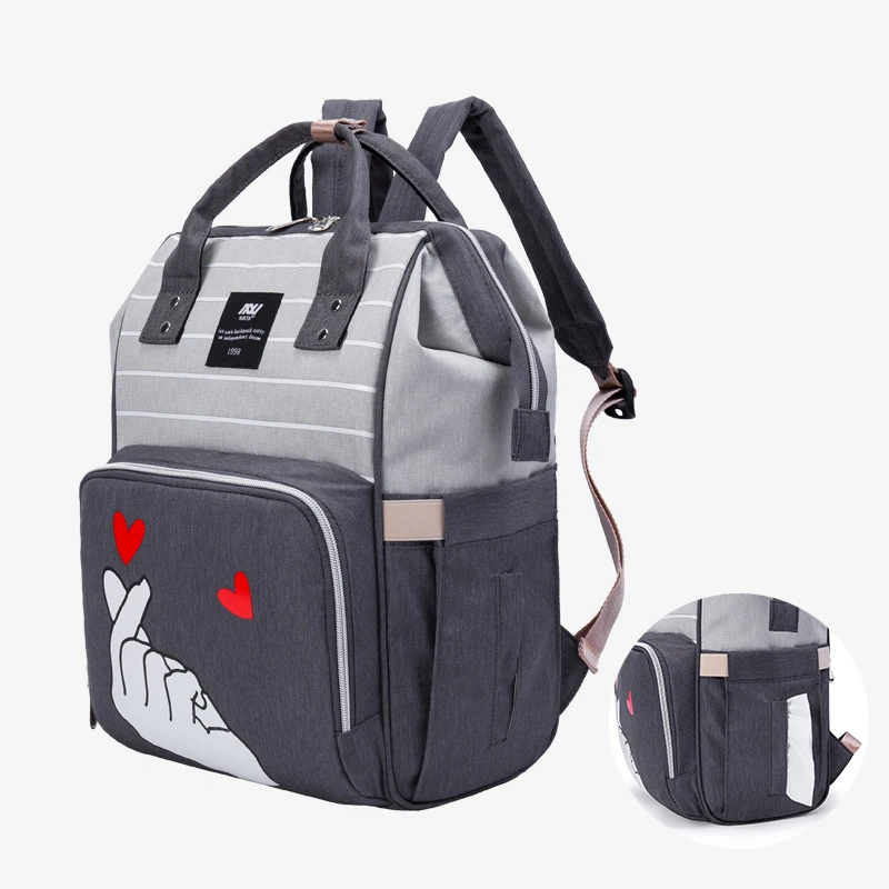 

New Style Diaper Bag Fashion Nursing with Baby Fashion Backpack Large Capacity Diapers Packs Cross-Border
