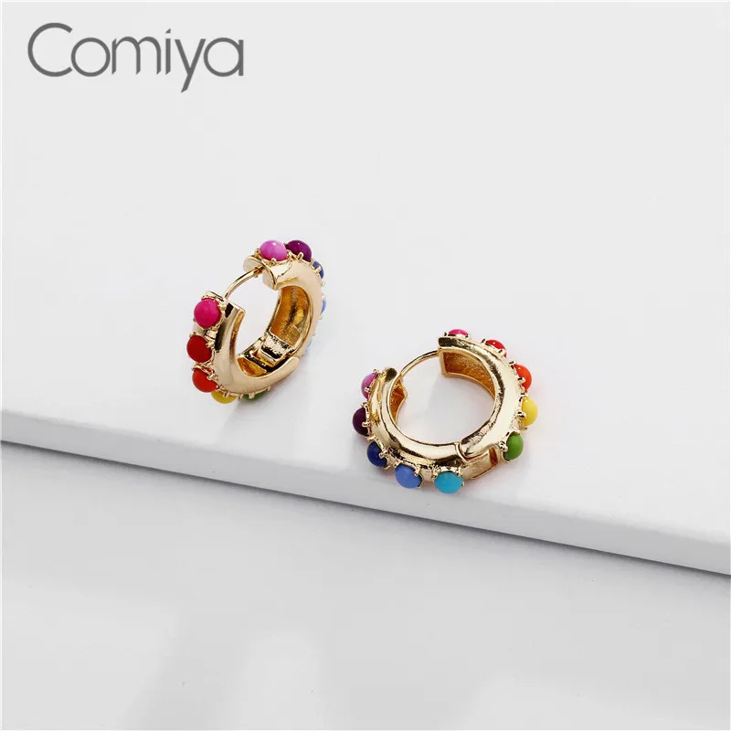 Comiya, висячие серьги для женщин, золотой цвет, Aros, акриловая мозаика, подвески, цинковый сплав, модные корейские серьги Brincos Mujer, висячие серьги