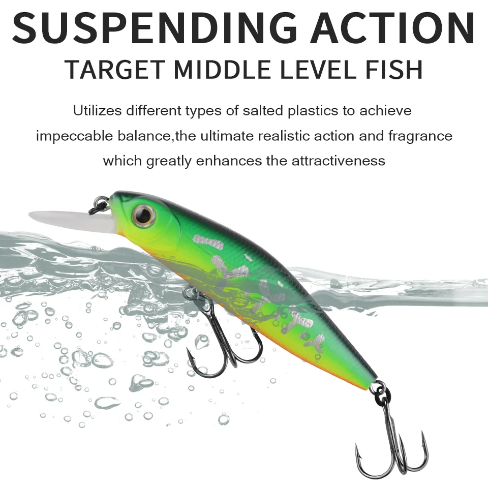 BEARKING 78mm 11.3g dive 1.3-1.7m SP Tungsten system fishing lures minnow crank wobbler quality fishing tackle hooks fishing lure