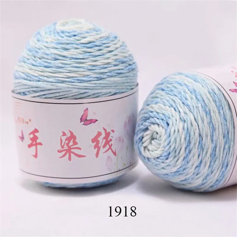 Soft Milk Cotton Yarn For Baby Hand Knitting Crochet Yarn for DIY Sweater Sock Scarf Hat - Цвет: 1918