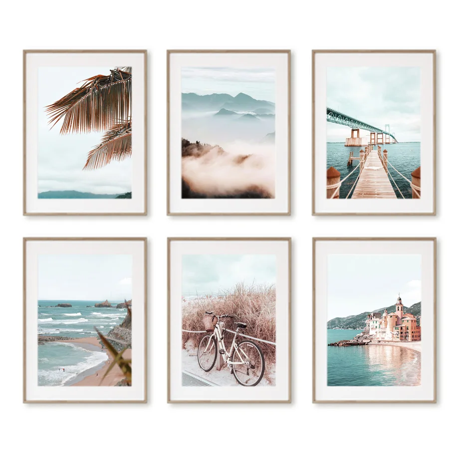 Hungary Budapest Bridge Reed Bike Sea Nordic Wall Art Canvas Painting Posters And Prints Pictures For Living Room Interior Decor