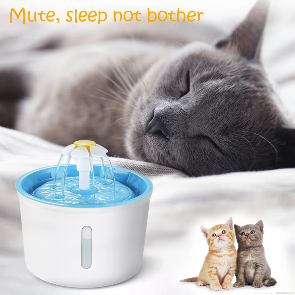 Electric Pet Mute Drinker Automatic Pet Drinking Fountain Dispenser 1.6L Health Caring Cat Water Fountain Feeder With Filter