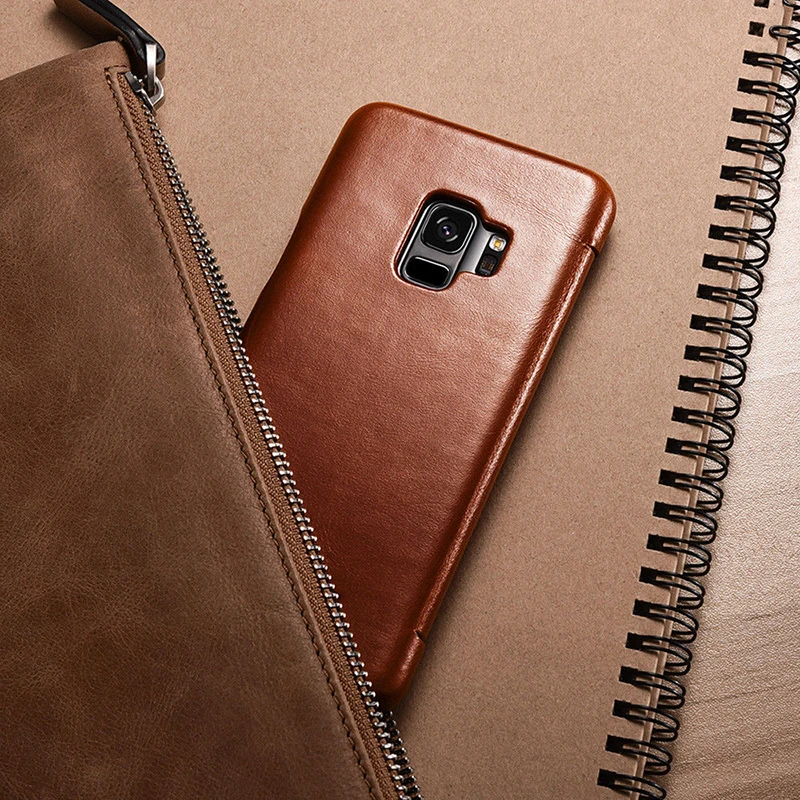 Чехол из натуральной кожи для samsung Galaxy S10 Plus S10e S9+ Note 9, магнитный винтажный кожаный чехол-бумажник с откидной крышкой