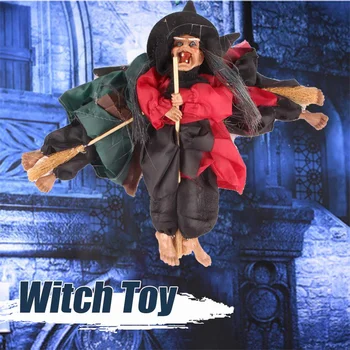 

Horror Grim Witch Voice Control Hanging Ghost Halloween Decorations Props Toy Haunted House Bar Club Party Scary Decoration Prop
