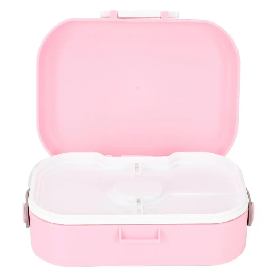 Bento Box Розовый полипропиленовый материал двухслойный экологический Ланч-бокс для дома, офиса, пикника, портативная коробка для еды