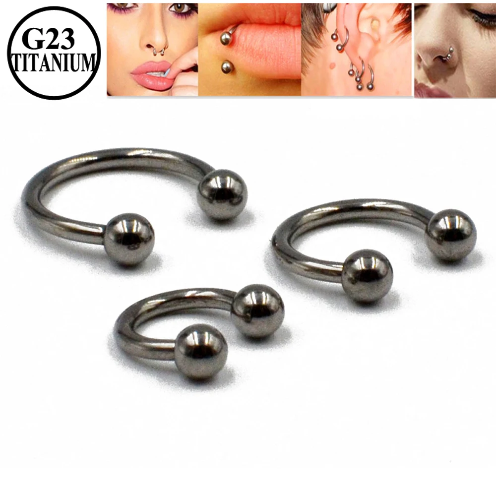 Dreamlee G23 из твёрдого титана круговой шарик подковы Штанга пирсинг для хрящевой части уха спираль перегородка нос губная серьга ювелирные изделия