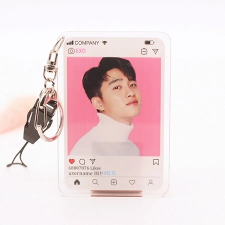 D.O.7 KPOP EXO членов Фотокарта акриловый брелок Baekhyun D.O. Модный брелок с подвеской - Цвет: D.O.7