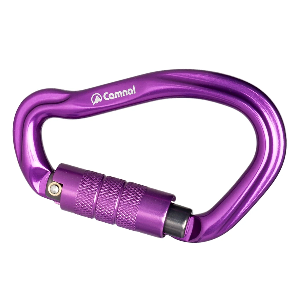23KN Rock Climbing Carabiner D-Shaped Auto Locking Climbing Hook Screwgate Metal Clip for Climber Hiking Outdoor Sport Tools