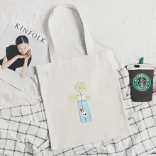 Весенняя новая стильная сумка тканевая через плечо в Корейском стиле женский рюкзак с принтом для студентов Большая вместительная сумка-тоут