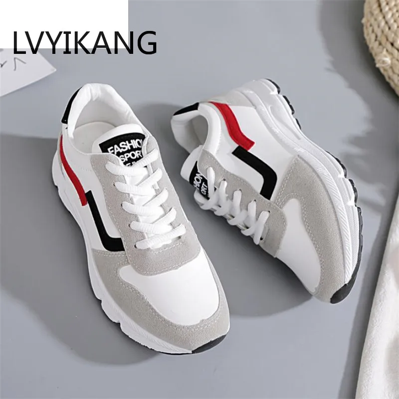 LVYIKANG/Новинка года; женские кроссовки; сезон весна; Вулканизированная обувь; женская повседневная обувь; легкая дышащая обувь на плоской подошве; tenis feminino