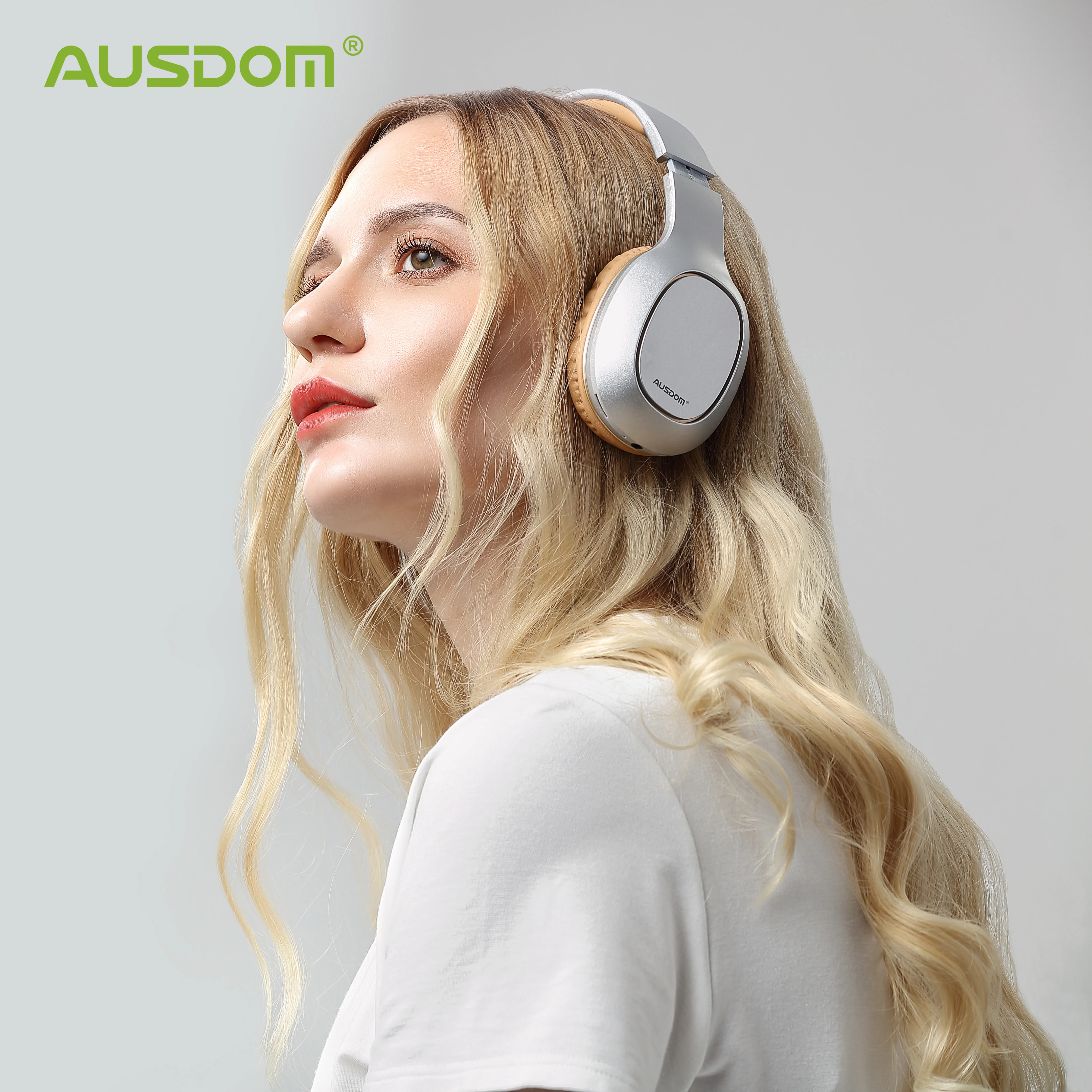 Беспроводные Bluetooth наушники AUSDOM M09 Hi Fi стереонаушники с микрофоном поддержка TF