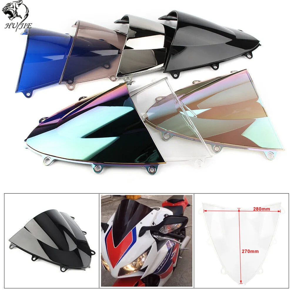 

Motorcycle Double Bubble Windshield WindScreen Screen For 2008 2009 2010 2011 Honda CBR1000RR CBR 1000 RR SP Fireblade Black