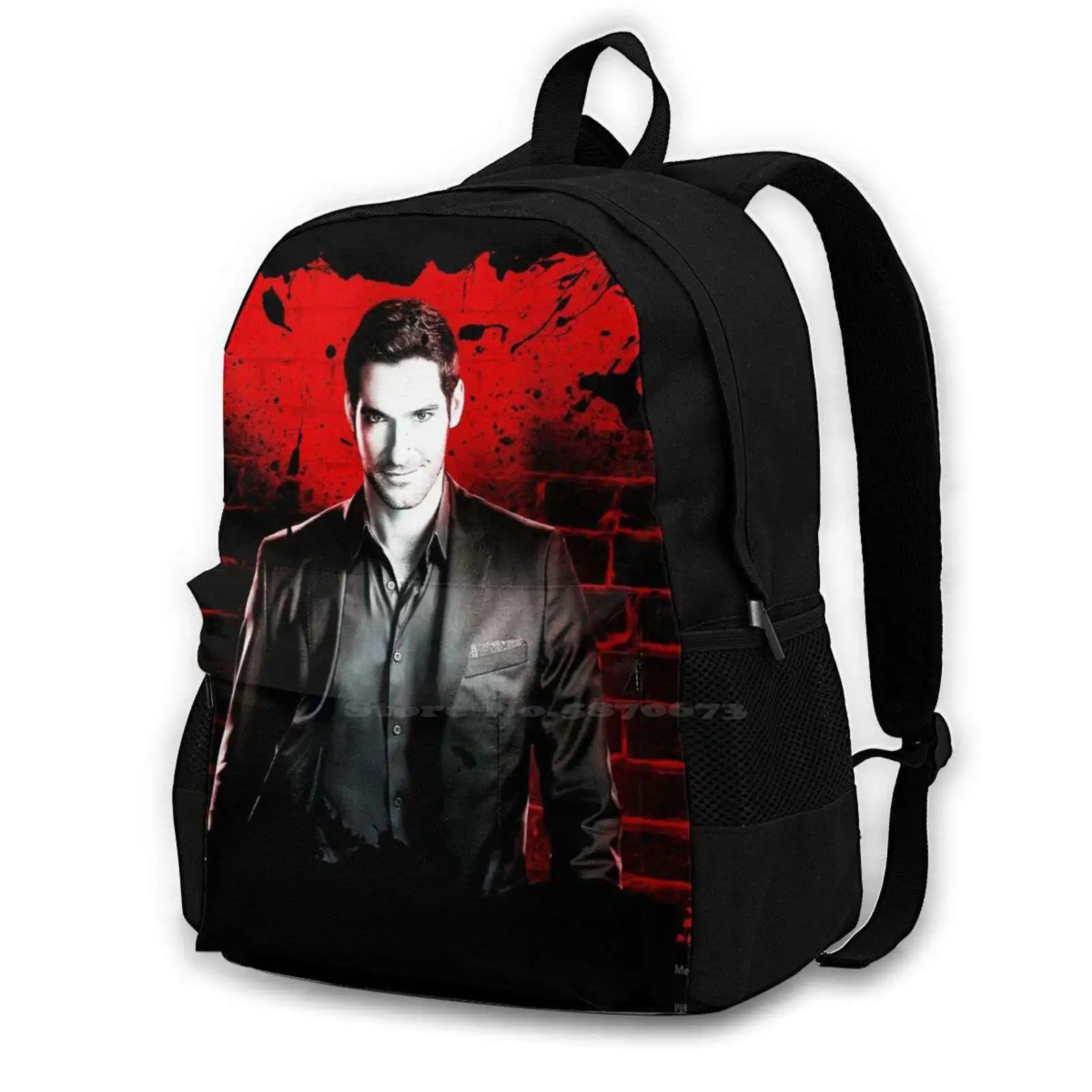 Lucifer Large Capacity School Backpack Laptop Travel Bags Lucifer Serie Tv  Show Tv Tv Series Tv Serie Lucifer Mornin Mornin Tom - Backpacks -  AliExpress