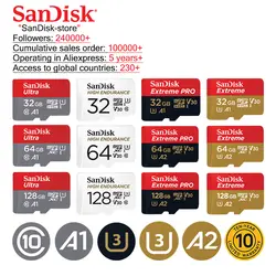 Карты памяти SanDisk Ultra 16 ГБ 32 ГБ 64 ГБ 128 Гб micro SD карта microSDHC microSD UHS-I tf карта A1 для смартфона 10 лет гарантии
