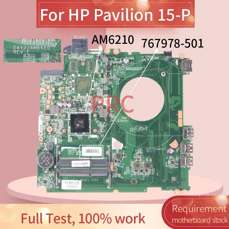 Placa Mãe para Notebook hp Pavilion 15-p Am6210 767978501 Placa Principal Pavilion Teste Completo 100 Trabalho