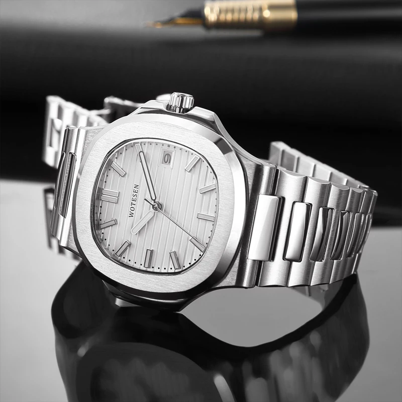 Часы наручные patek Мужские кварцевые в стиле милитари аналоговые со стальным