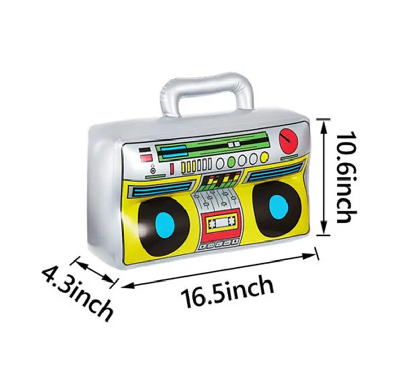 Caja inflable de 3 piezas de radio Boom y accesorios inflables para  teléfono móvil para decoraciones de fiesta 80s 90s