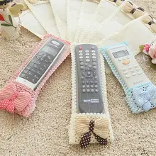 1 предмет, кружевная ткань чехол для пульта дистанционного управления для ТВ дистанционного контрольный контейнер держатель мешка для кондиционирования воздуха ТВ