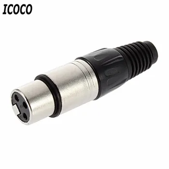 

1Pc Solder Type Mic XLR Female 3-Pin Audio Cable Connector Microphone Hotest