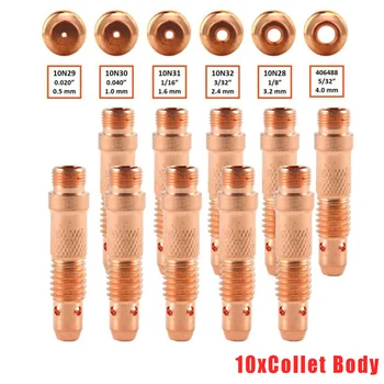 

10pcs Collet Body Set For TIG Welding Torch Series 17/18/26 W/ Standard Set-Up High Quality Weld Consumables