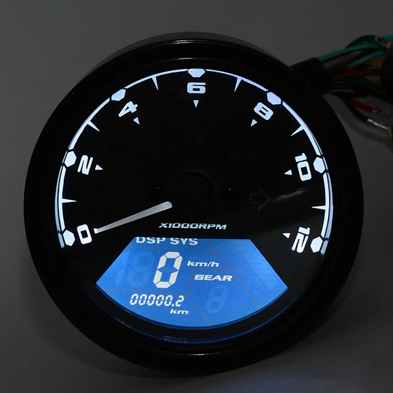 Универсальный цифровой измеритель скорости мотоцикла одометр Techometer датчик двойной скорости ЖК-экран