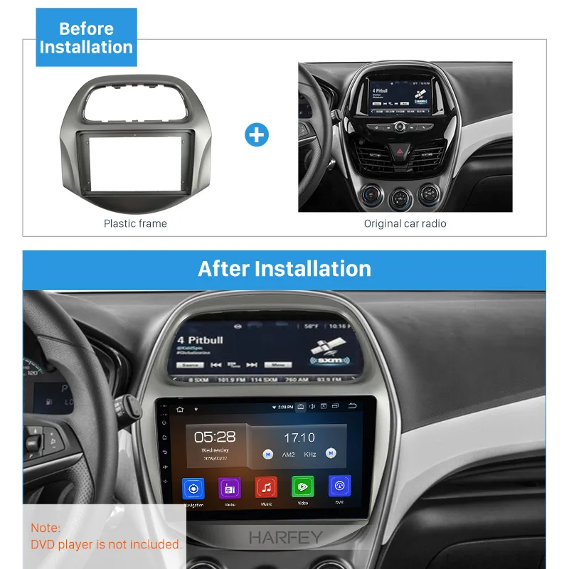Harfry автомобильный стерео двойной Din радио Панель Фризовая рамка для+ Daewoo Matiz Chevrolet Spark Baic Beat Фризовая Панель без зазора