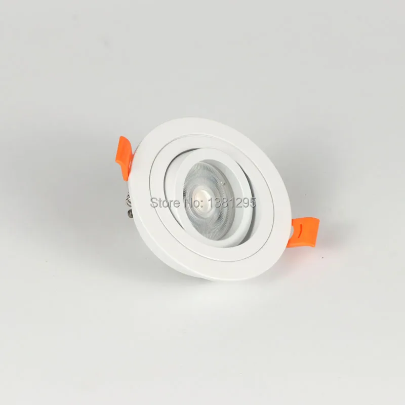 200 шт. MR16 GU10 фиксированный круглый черно-белый светильник, встраиваемый плафон, точечный потолочный светильник