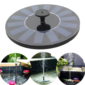 

Solar Power Floating Water Pump Fountain Submersible Pump for Pool Garden Plants CF002 6V 0.8W 150L/H (Black)