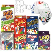 Jogo de cartas uno fun time crianças criança adulto/permainan família clássico/dos/flip/phase10/selvagem