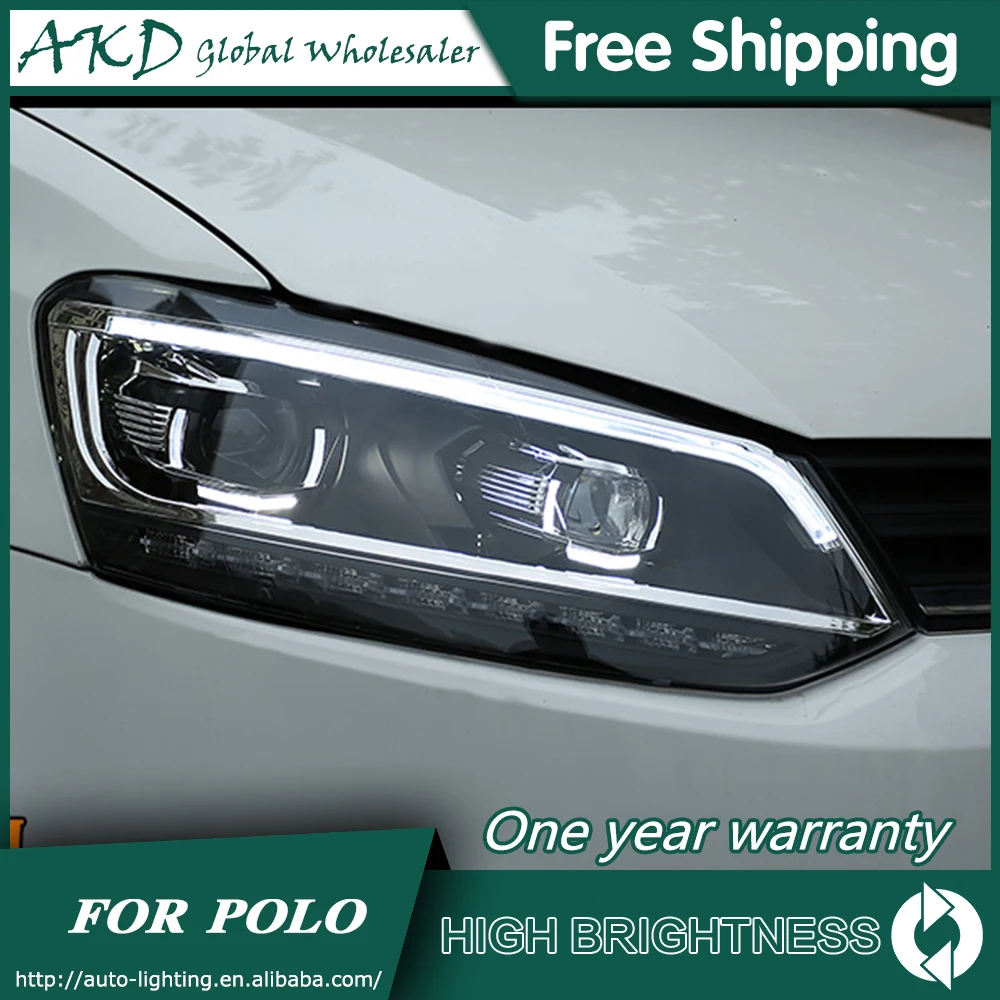 AKD Car Styling for 11-18 VW Polo Headlights New Polo LED Headlight DRL Bi  Xenon Lens High Low Beam Parking Fog Lamp Accessories - AliExpress