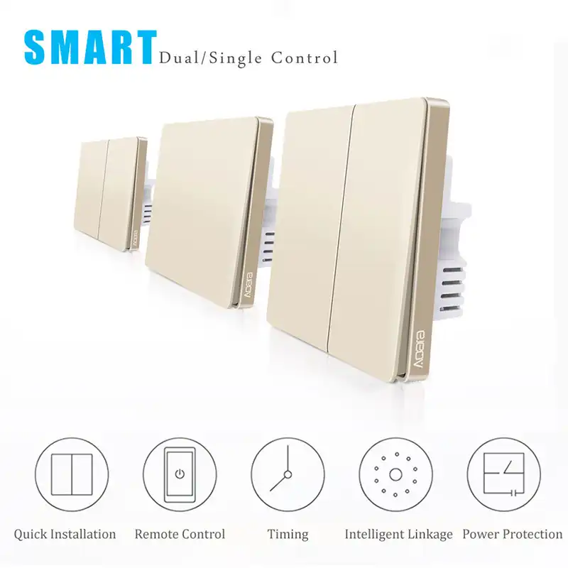 Interruptor De Pared Aqara Sin Linea Neutral Interruptor De Luz Mi