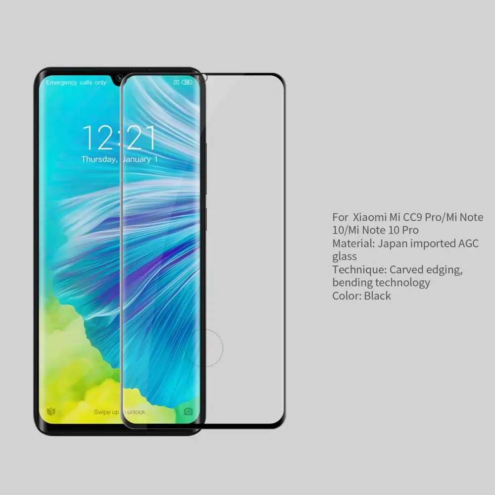 10 шт./лот NILLKIN Amazing 3D CP+ MAX полное покрытие нанометр Анти-взрыв 9H Закаленное стекло пленка для Xiaomi Mi Note 10 Pro