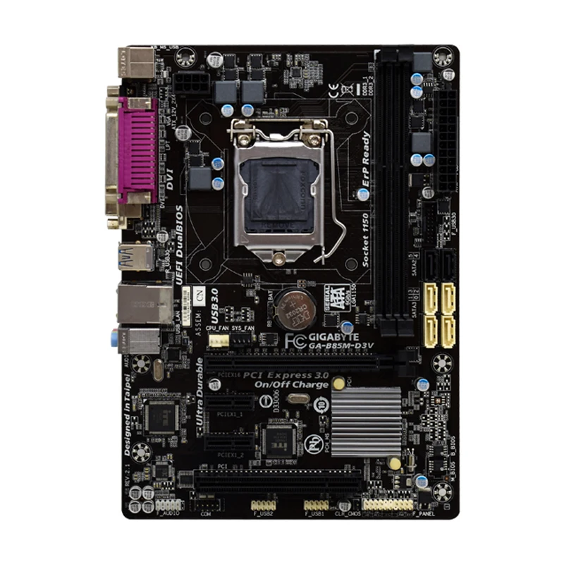 GIGABYTE GA B85M D3V рабочего Материнская плата B85 разъем LGA 1150 i3 i5 i7 DDR3 16 ГБ Микро ATX UEFI BIOS