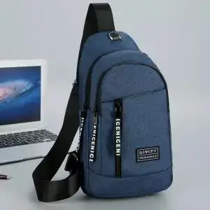 7505blue Стильная мужская нагрудная из ткани Оксфорд сумка - Цвет: 7505blue