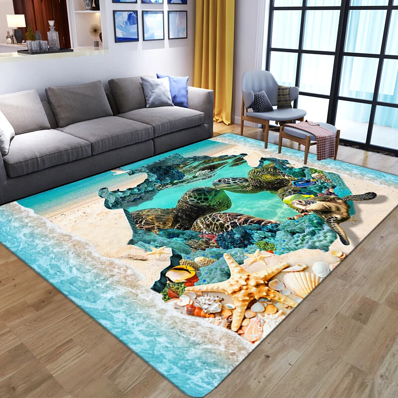 Plushwalk 12mm Carpet Underlays Beautiful Scenery Doormat Non Slip Soft Sea  Star Printed Flannel Plushwalk 12mm Carpet Underlay Decor Beach Floor Door  Mat For Hallway Kitchen Room From Jifengjh, $10