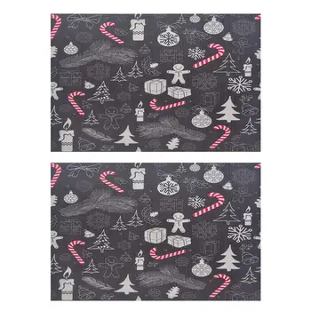

2pcs Decorative PVC Tableware Mat Placemat Dish Mat Table Mat for Home Kitchen Restaurant