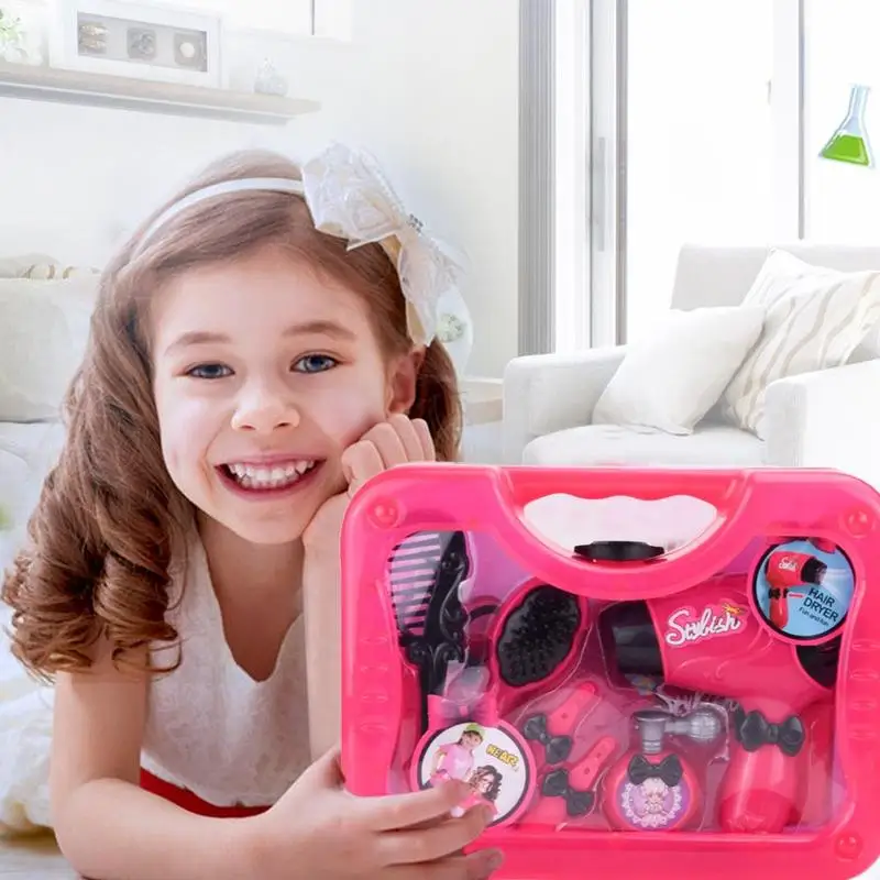 Девушки Ролевые игры макияж набор игрушки салон красоты Парикмахерская макияж набор девушка парикмахерские нетоксичные игрушки моделирования для детей