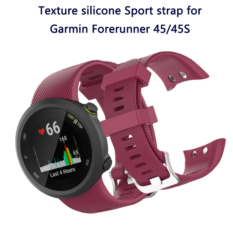 Силиконовые спортивные браслеты для Garmin forerunner 45 45S ремешок умные часы аксессуары ремешок с текстурой браслет