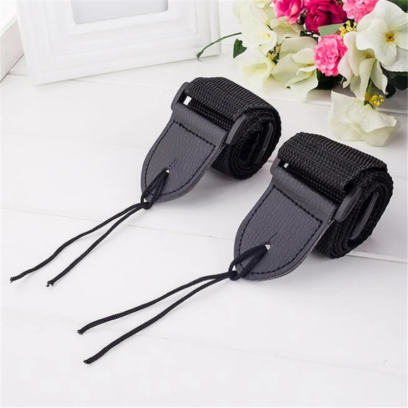 Guitar Strap Leather Head Adjustable Shoulder Strap For Guitar Electric Guitar Bass Guitar Parts Accessories Black New - Image 3