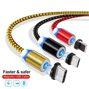 

Magnetic Sucker Data Cable for Android IOS Typec Three-in-One Application Universal Charging Cable