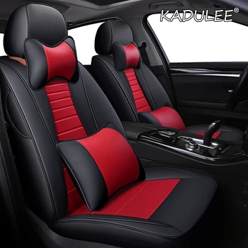 

KADULEE Custom Leather car seat covers For SsangYong Rodius ActYon Rexton Chairman Kyron Korando Tivolan Automobiles Seats